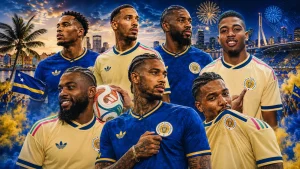 Curaçao registers notable World Cup records: smallest squad, oldest player and Drenthe first (Photo by: voetbalplus.nl)