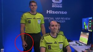 FIFA launches investigation into World Cup referee over alleged white supremacy gesture (Photo by: co.uk)