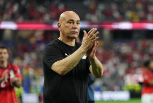 Egypt national team manager displays Palestinian flag following World Cup qualifier win over Australia (Photo by: foxnews.com)