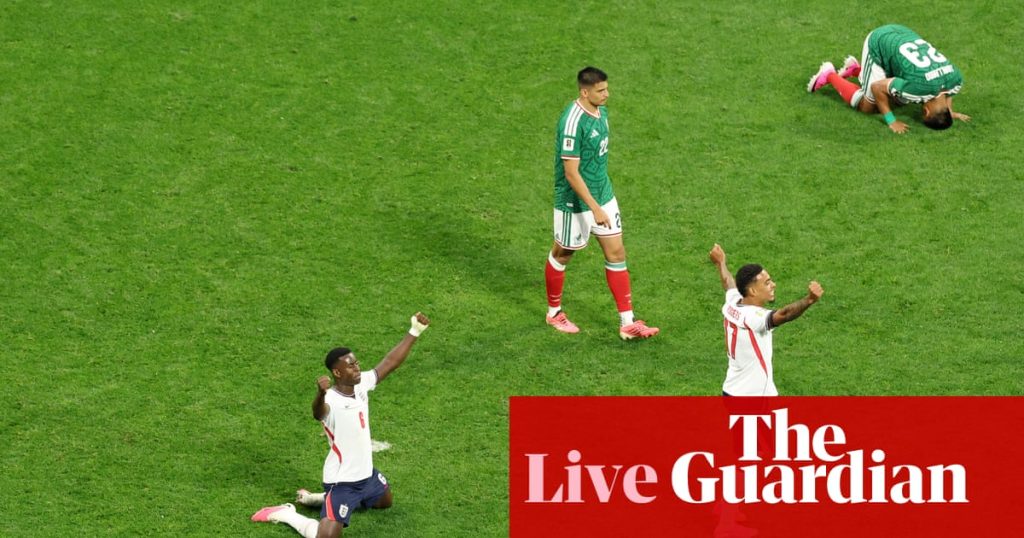 England advance to 2026 World Cup quarter-final against Norway after Mexico match; Balogun red card disputed (Photo by: co.uk)