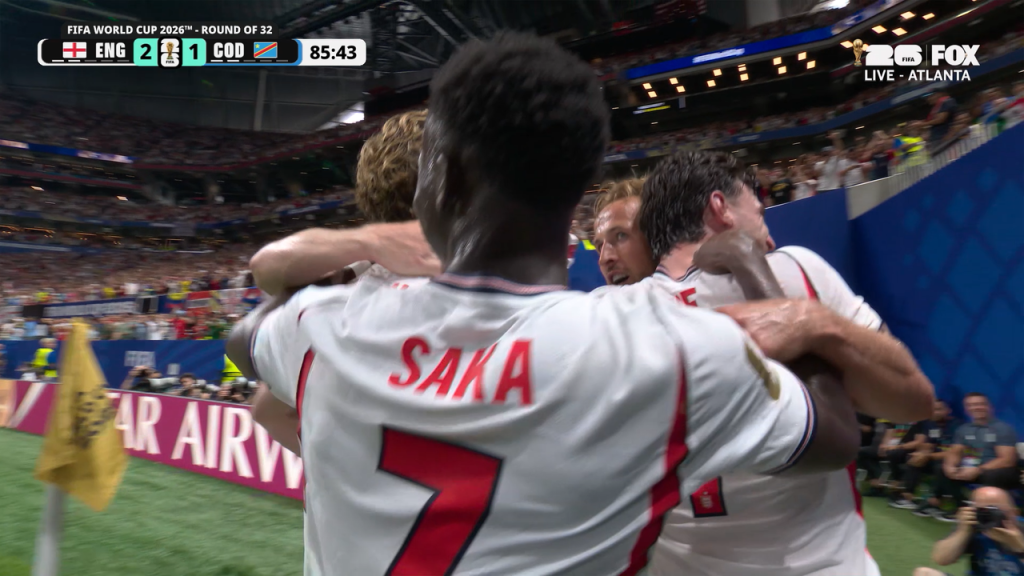 Harry Kane scores late to give England lead against DR Congo in 2026 World Cup qualifying (Photo by: foxsports.com)