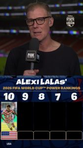 Lalas Publishes Updated Power Rankings During 2026 FIFA World Cup (Photo by: foxsports.com)