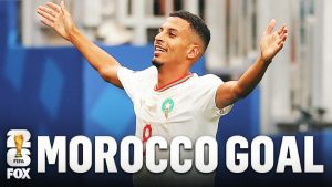 Ounahi gives Morocco lead against Canada with set piece goal at 2026 FIFA World Cup (Photo by: foxsports.com)