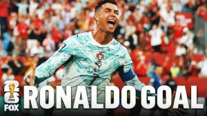 Ronaldo nets first FIFA World Cup knockout stage goal to level match for Portugal against Croatia (Photo by: foxsports.com)