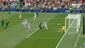 Senegal's Habib Diarra opens scoring against Belgium at 2026 FIFA World Cup (Photo by: foxsports.com)