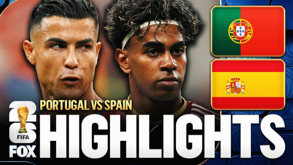 Spain eliminates Portugal in 2026 FIFA World Cup Round of 16; Ronaldo's tournament career ends (Photo by: foxsports.com)
